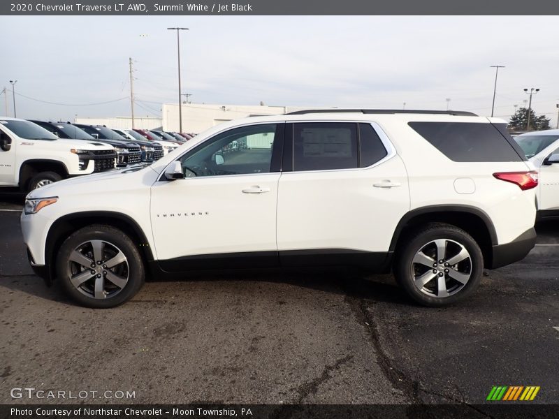 Summit White / Jet Black 2020 Chevrolet Traverse LT AWD