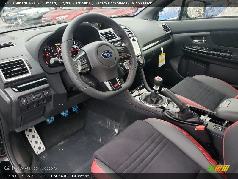  2020 WRX STI Limited Recaro Ultra Suede/Carbon Black Interior