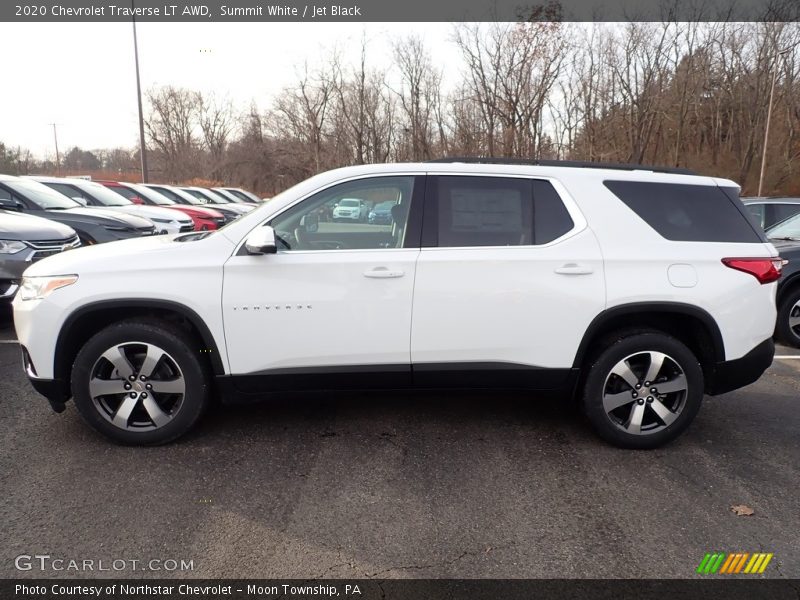 Summit White / Jet Black 2020 Chevrolet Traverse LT AWD