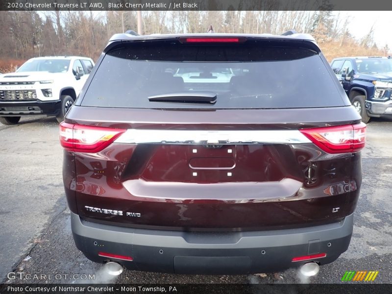 Black Cherry Metallic / Jet Black 2020 Chevrolet Traverse LT AWD