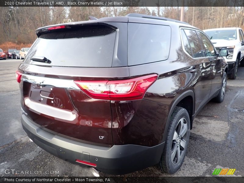 Black Cherry Metallic / Jet Black 2020 Chevrolet Traverse LT AWD
