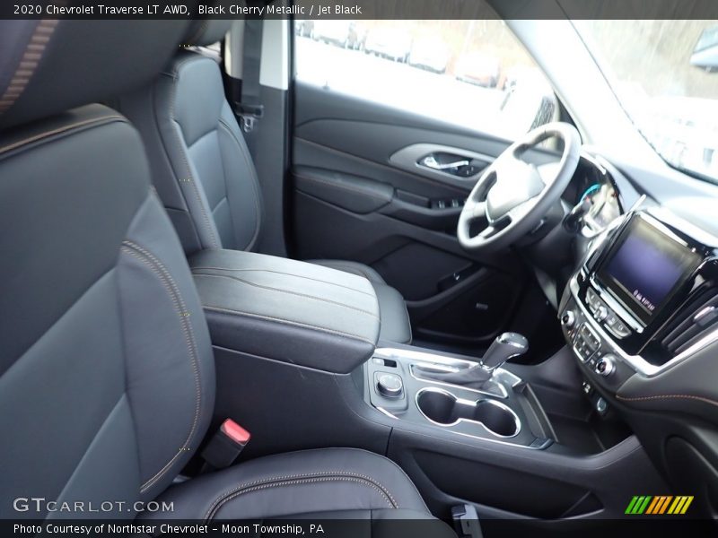 Black Cherry Metallic / Jet Black 2020 Chevrolet Traverse LT AWD