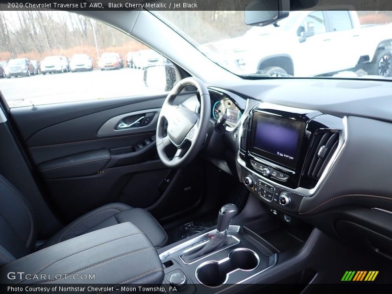 Black Cherry Metallic / Jet Black 2020 Chevrolet Traverse LT AWD