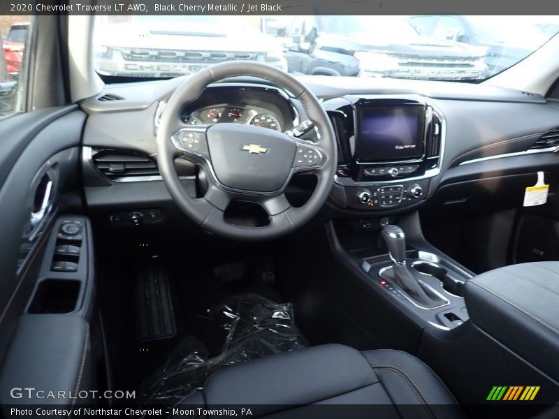 Black Cherry Metallic / Jet Black 2020 Chevrolet Traverse LT AWD