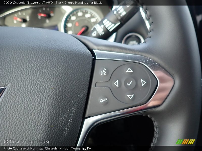 Black Cherry Metallic / Jet Black 2020 Chevrolet Traverse LT AWD