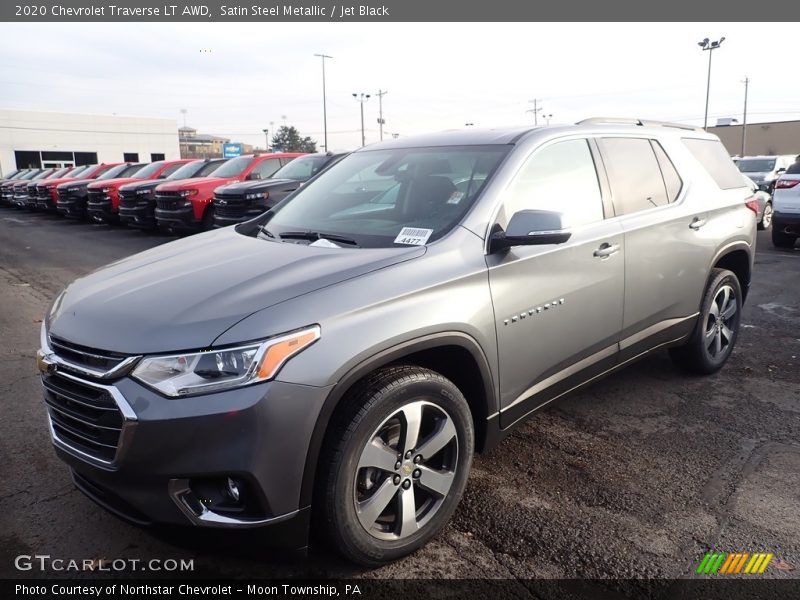 Satin Steel Metallic / Jet Black 2020 Chevrolet Traverse LT AWD