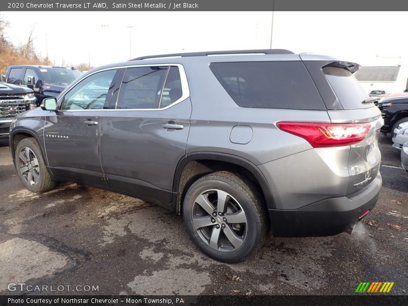 Satin Steel Metallic / Jet Black 2020 Chevrolet Traverse LT AWD