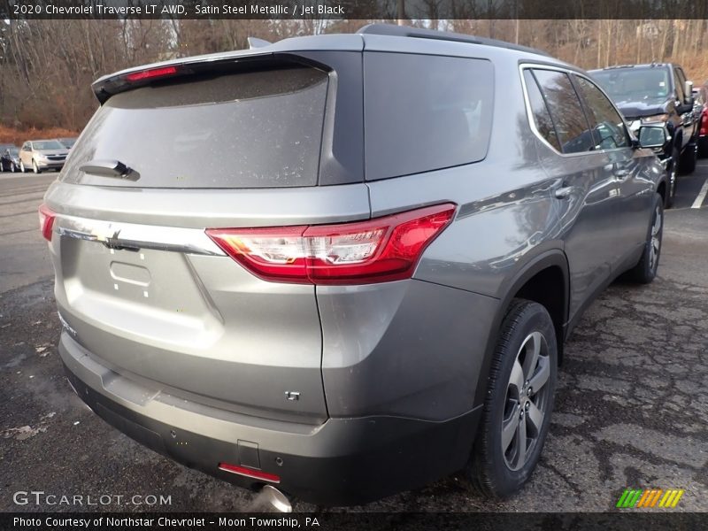 Satin Steel Metallic / Jet Black 2020 Chevrolet Traverse LT AWD