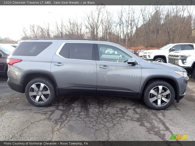 Satin Steel Metallic / Jet Black 2020 Chevrolet Traverse LT AWD