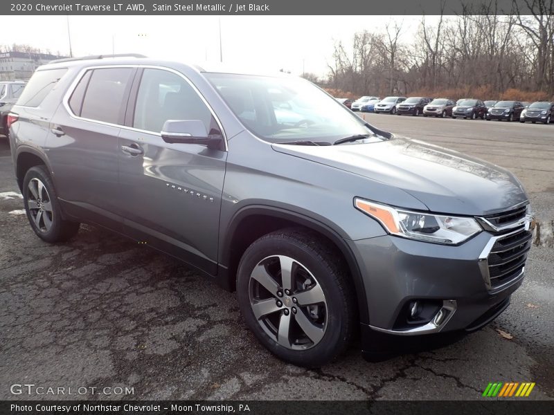 Satin Steel Metallic / Jet Black 2020 Chevrolet Traverse LT AWD