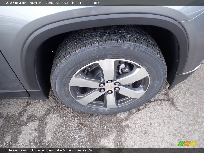 Satin Steel Metallic / Jet Black 2020 Chevrolet Traverse LT AWD