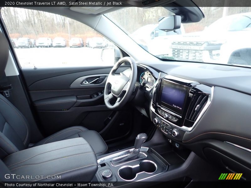 Satin Steel Metallic / Jet Black 2020 Chevrolet Traverse LT AWD