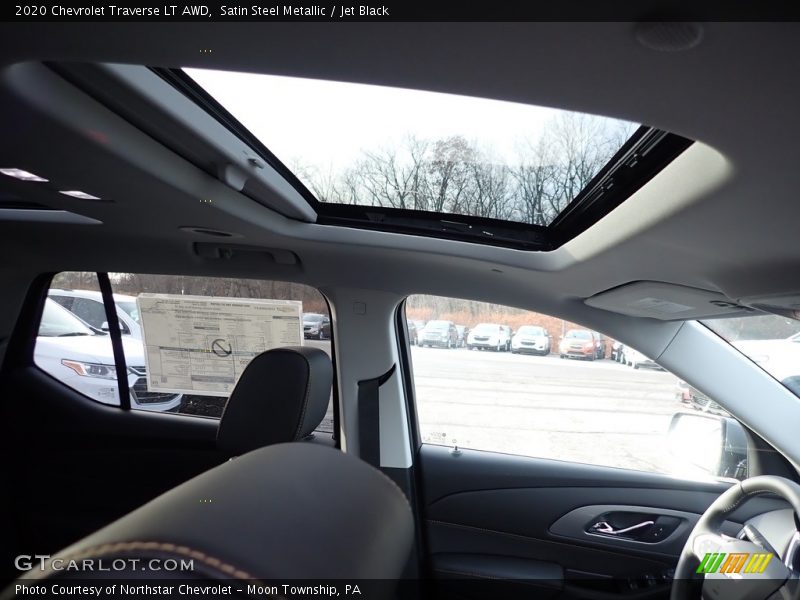 Satin Steel Metallic / Jet Black 2020 Chevrolet Traverse LT AWD