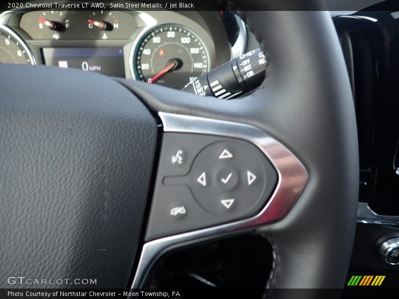 Satin Steel Metallic / Jet Black 2020 Chevrolet Traverse LT AWD