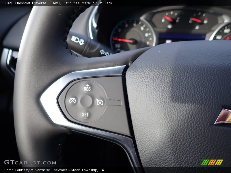 Satin Steel Metallic / Jet Black 2020 Chevrolet Traverse LT AWD