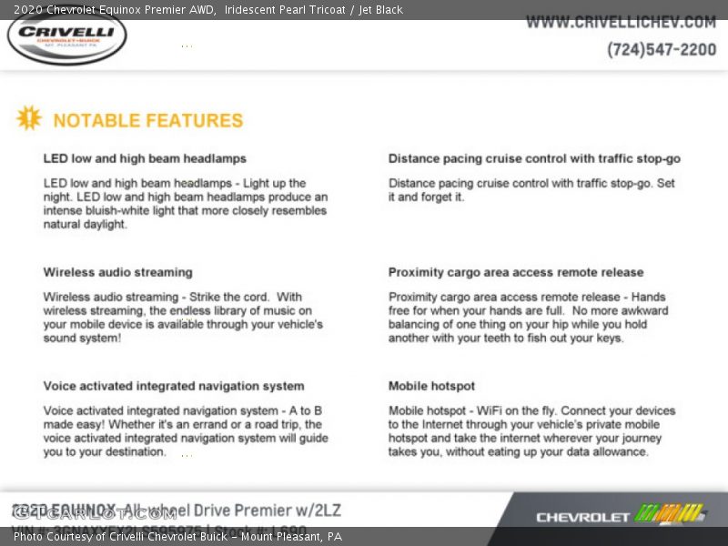 Iridescent Pearl Tricoat / Jet Black 2020 Chevrolet Equinox Premier AWD