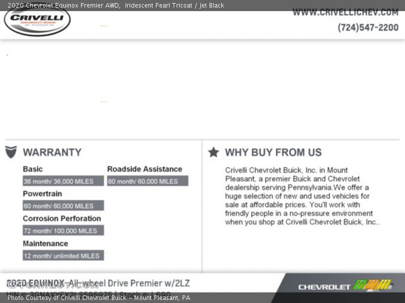 Iridescent Pearl Tricoat / Jet Black 2020 Chevrolet Equinox Premier AWD