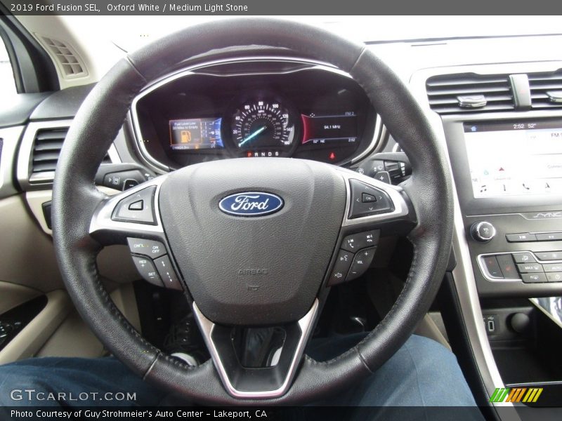 Oxford White / Medium Light Stone 2019 Ford Fusion SEL