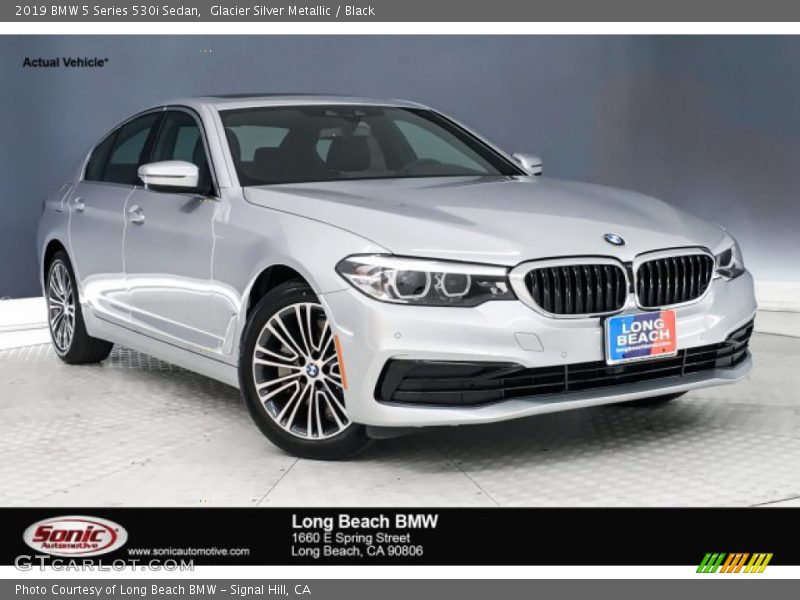 Glacier Silver Metallic / Black 2019 BMW 5 Series 530i Sedan