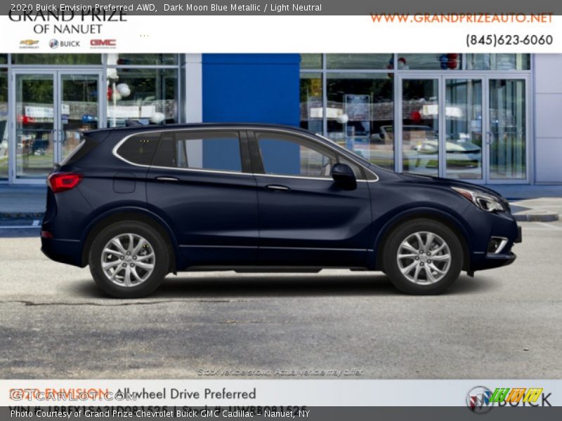 Dark Moon Blue Metallic / Light Neutral 2020 Buick Envision Preferred AWD