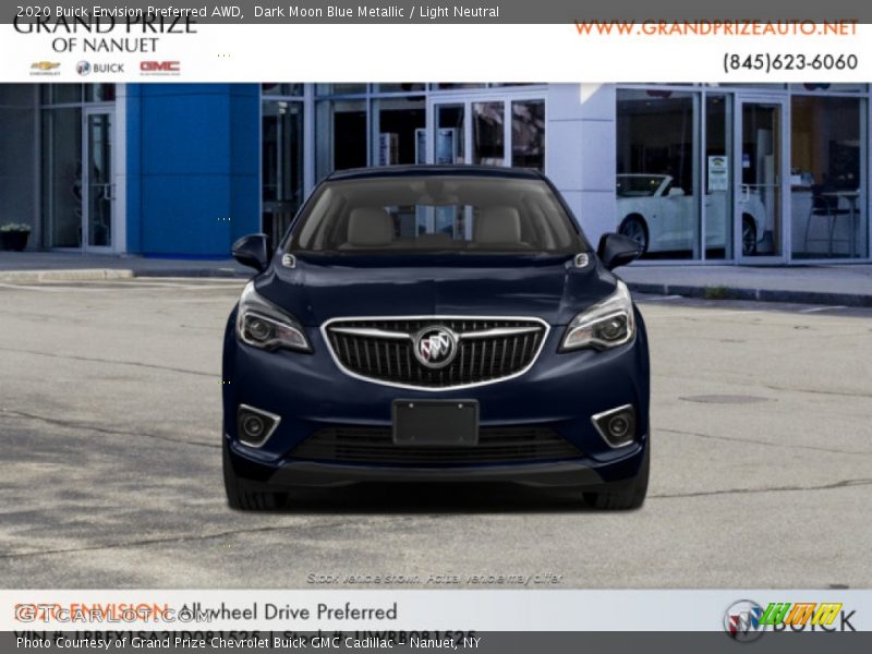 Dark Moon Blue Metallic / Light Neutral 2020 Buick Envision Preferred AWD