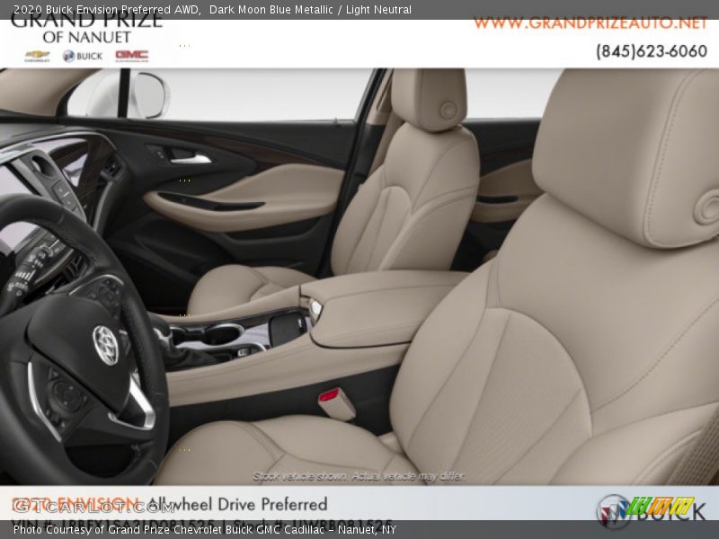 Dark Moon Blue Metallic / Light Neutral 2020 Buick Envision Preferred AWD