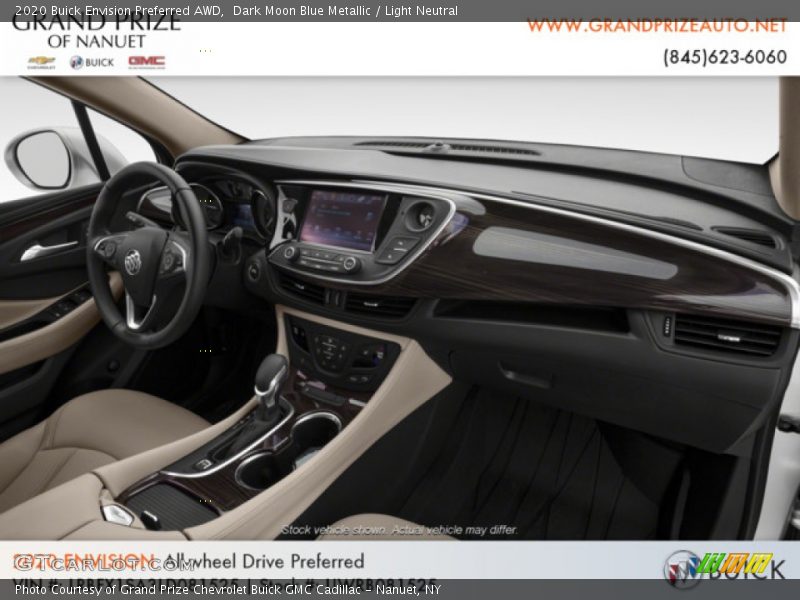 Dark Moon Blue Metallic / Light Neutral 2020 Buick Envision Preferred AWD