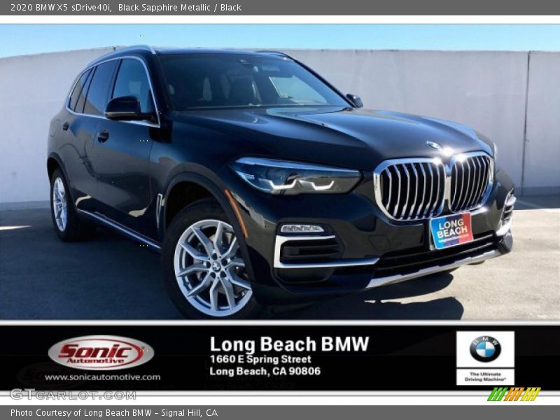Black Sapphire Metallic / Black 2020 BMW X5 sDrive40i