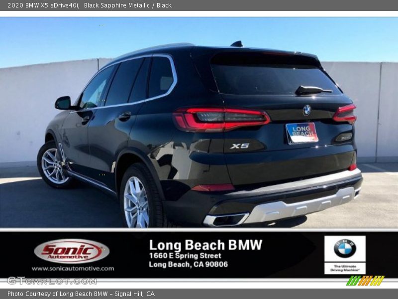 Black Sapphire Metallic / Black 2020 BMW X5 sDrive40i