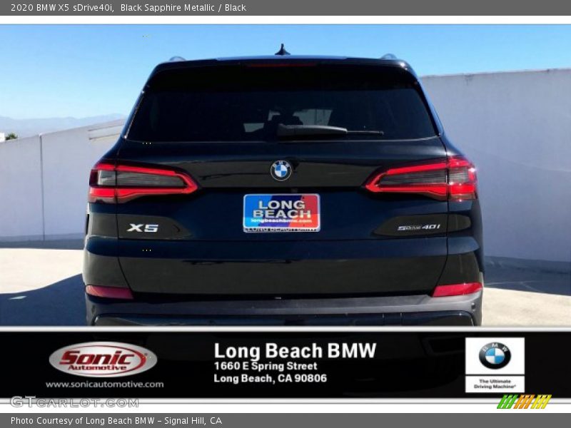 Black Sapphire Metallic / Black 2020 BMW X5 sDrive40i
