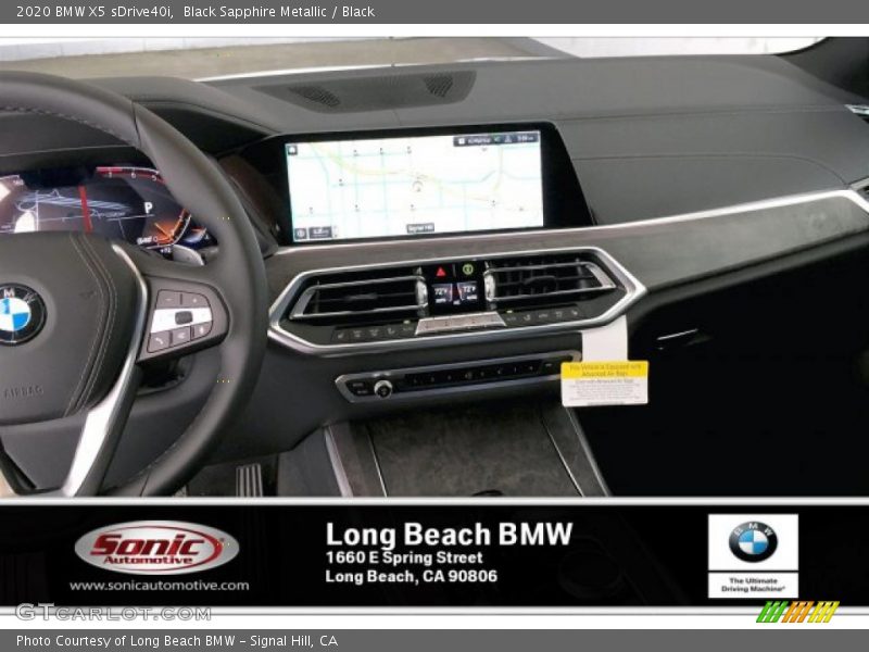 Black Sapphire Metallic / Black 2020 BMW X5 sDrive40i