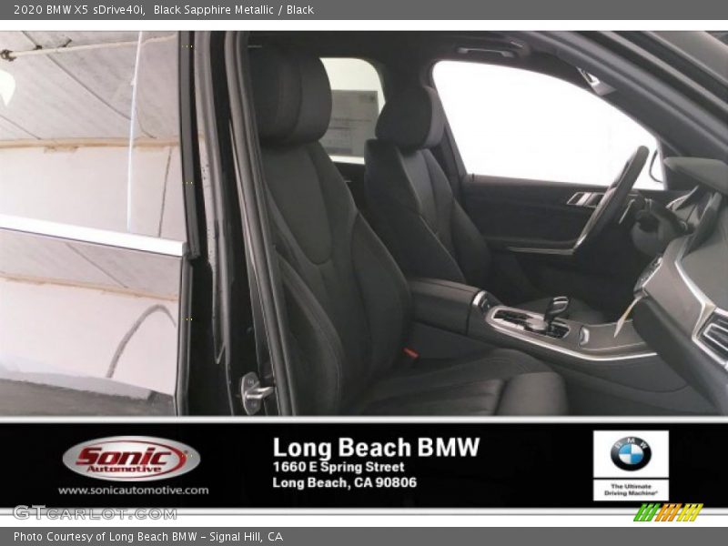 Black Sapphire Metallic / Black 2020 BMW X5 sDrive40i