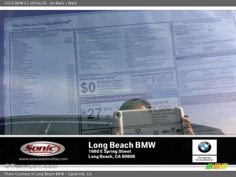 Jet Black / Black 2020 BMW X1 sDrive28i