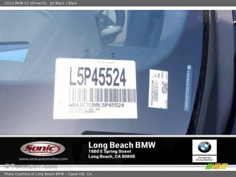 Jet Black / Black 2020 BMW X1 sDrive28i