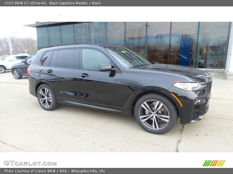 Black Sapphire Metallic / Black 2020 BMW X7 xDrive40i