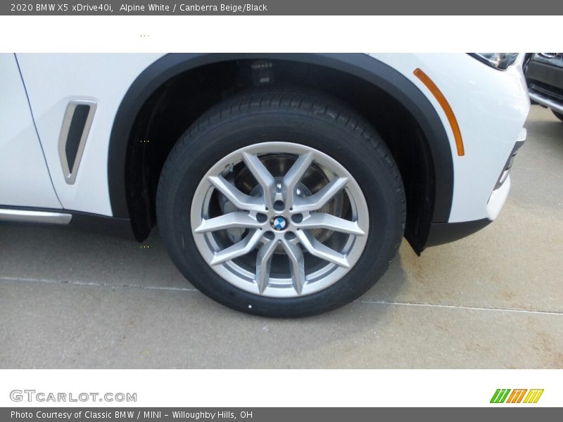 Alpine White / Canberra Beige/Black 2020 BMW X5 xDrive40i