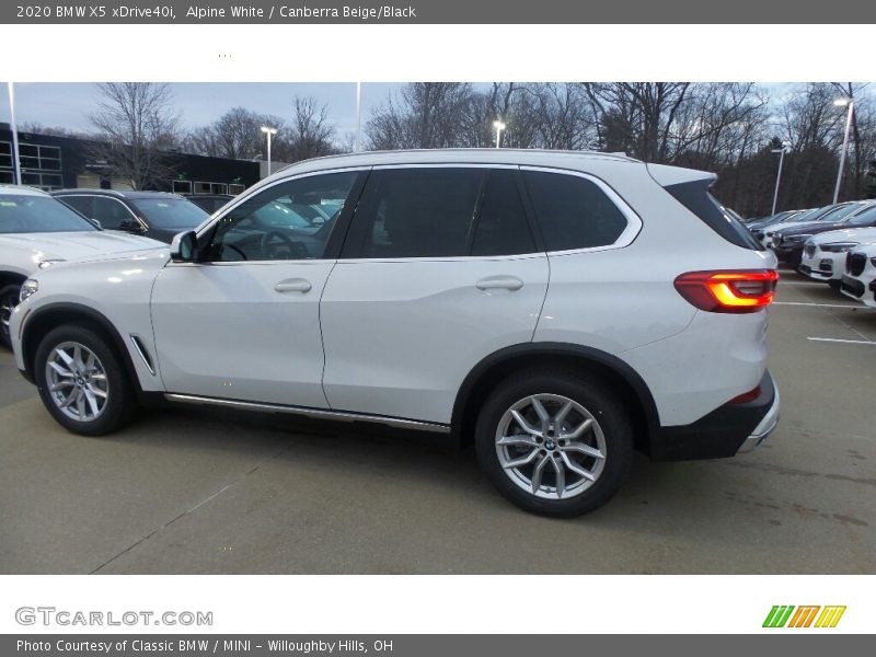 Alpine White / Canberra Beige/Black 2020 BMW X5 xDrive40i