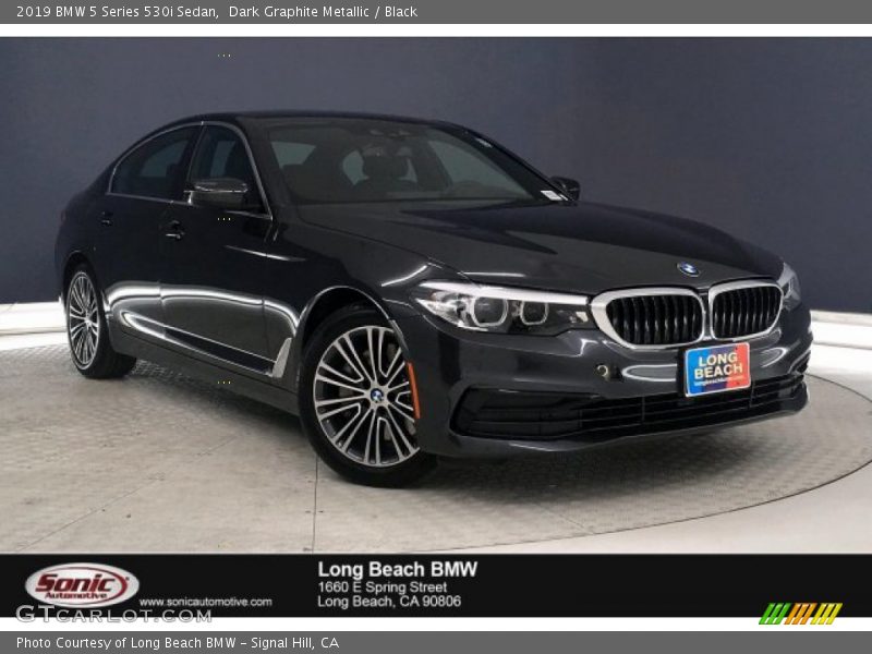 Dark Graphite Metallic / Black 2019 BMW 5 Series 530i Sedan