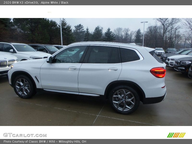 Alpine White / Black 2020 BMW X3 xDrive30i