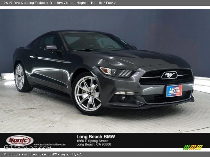 Magnetic Metallic / Ebony 2015 Ford Mustang EcoBoost Premium Coupe