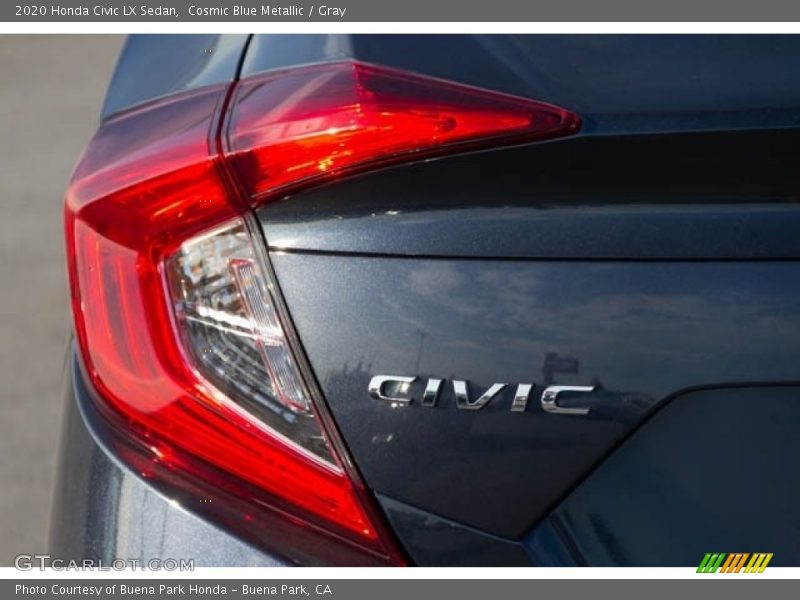 Cosmic Blue Metallic / Gray 2020 Honda Civic LX Sedan