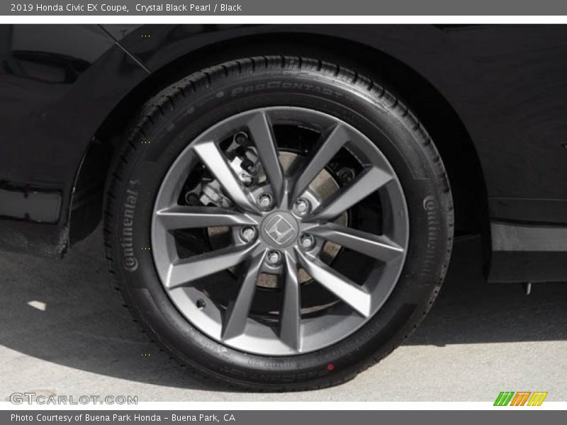 Crystal Black Pearl / Black 2019 Honda Civic EX Coupe