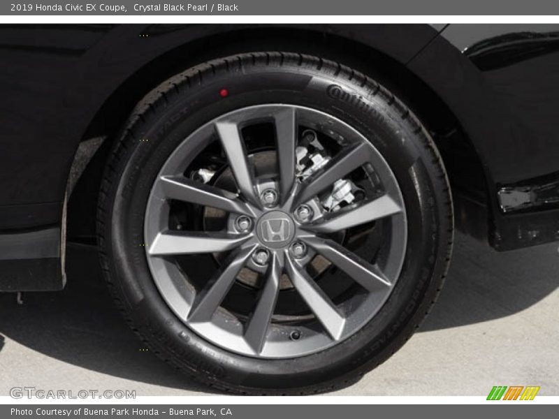 Crystal Black Pearl / Black 2019 Honda Civic EX Coupe