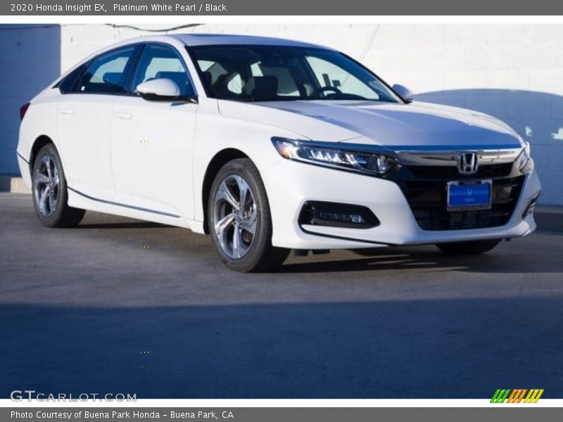 Platinum White Pearl / Black 2020 Honda Insight EX
