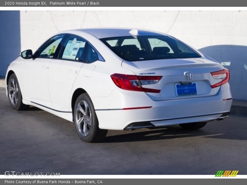 Platinum White Pearl / Black 2020 Honda Insight EX