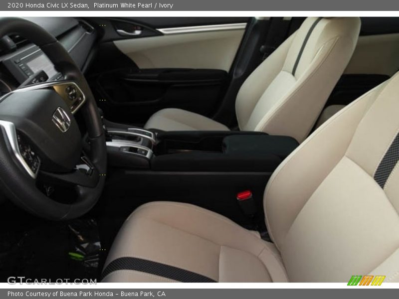 Platinum White Pearl / Ivory 2020 Honda Civic LX Sedan