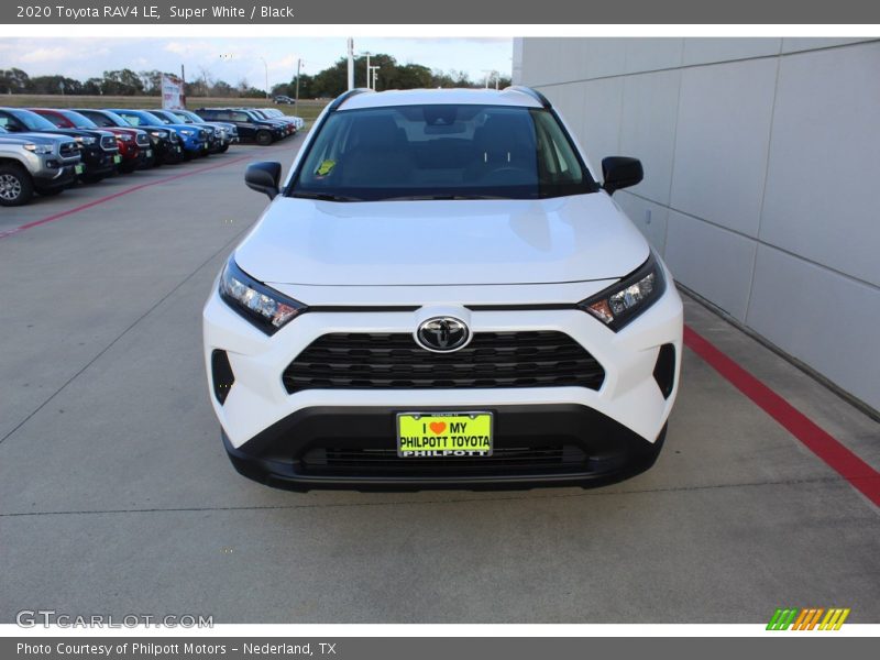 Super White / Black 2020 Toyota RAV4 LE