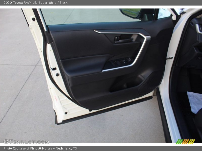 Super White / Black 2020 Toyota RAV4 LE
