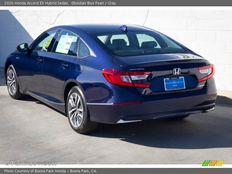 Obsidian Blue Pearl / Gray 2020 Honda Accord EX Hybrid Sedan