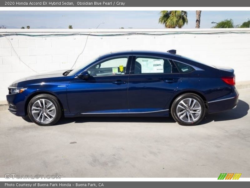 Obsidian Blue Pearl / Gray 2020 Honda Accord EX Hybrid Sedan